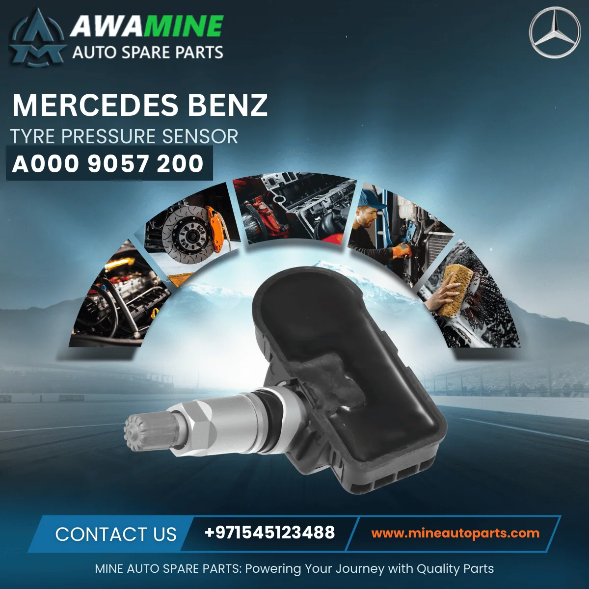 MERCEDES BENZ TYRE PRESSURE SENSOR 0009057200