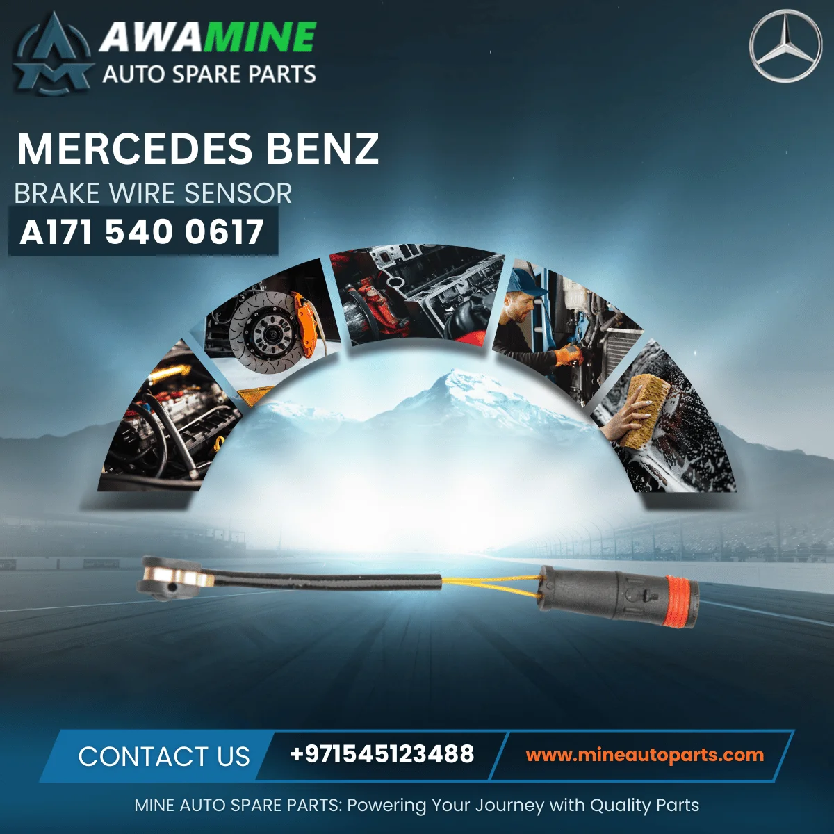 MERCEDES BENZ BRAKE WIRE SENSOR 1715400617