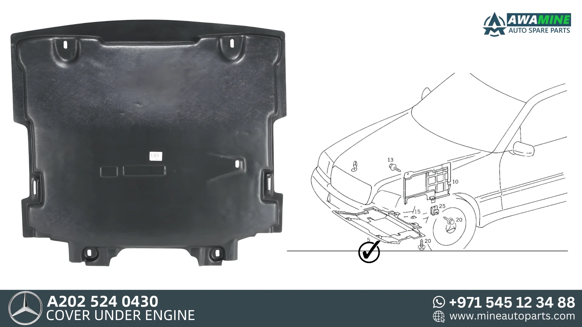 Mercedes Benz c-class COPERTURA SOTTO MOTORE 2025240430