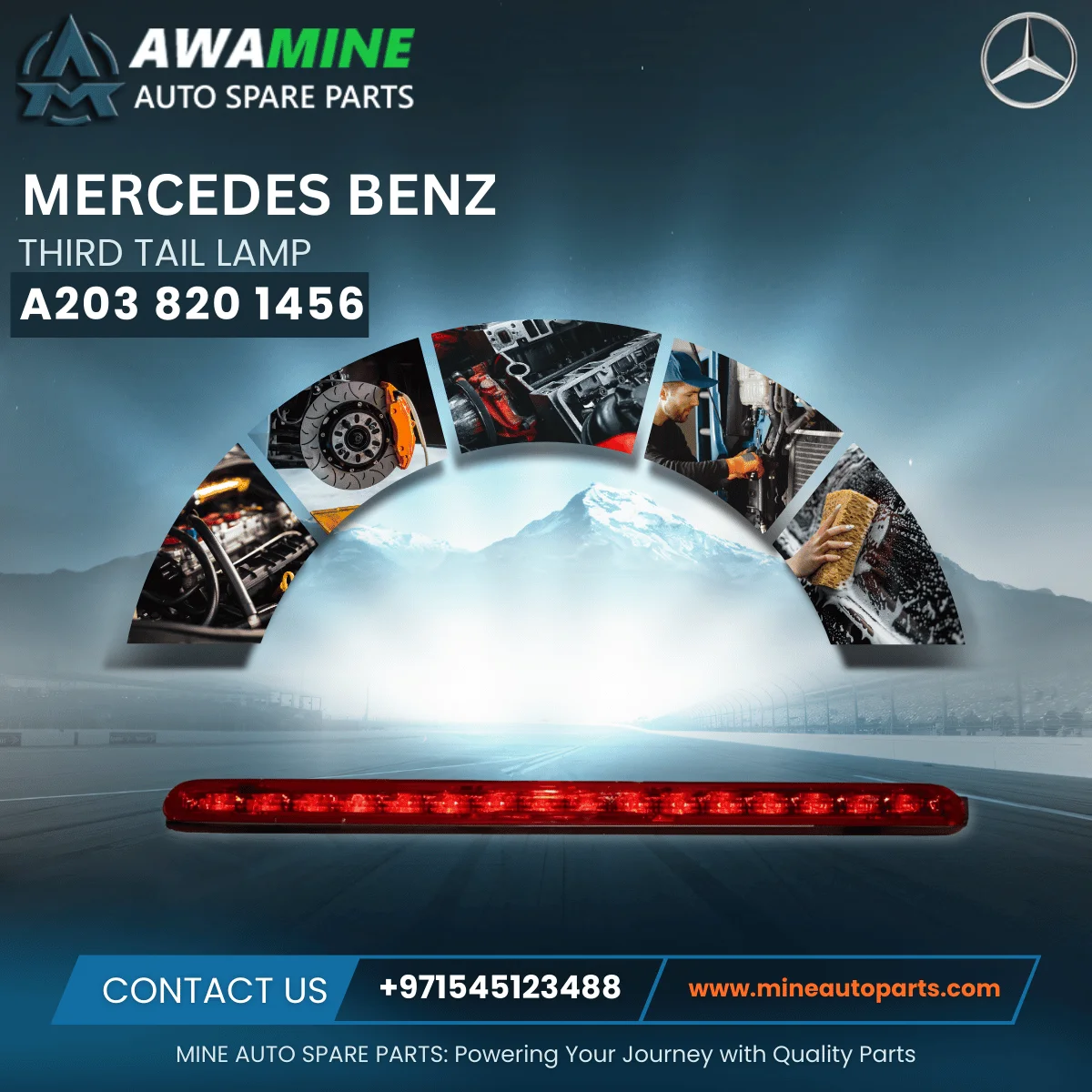 MERCEDES BENZ THIRD TAIL LAMP 2038201456