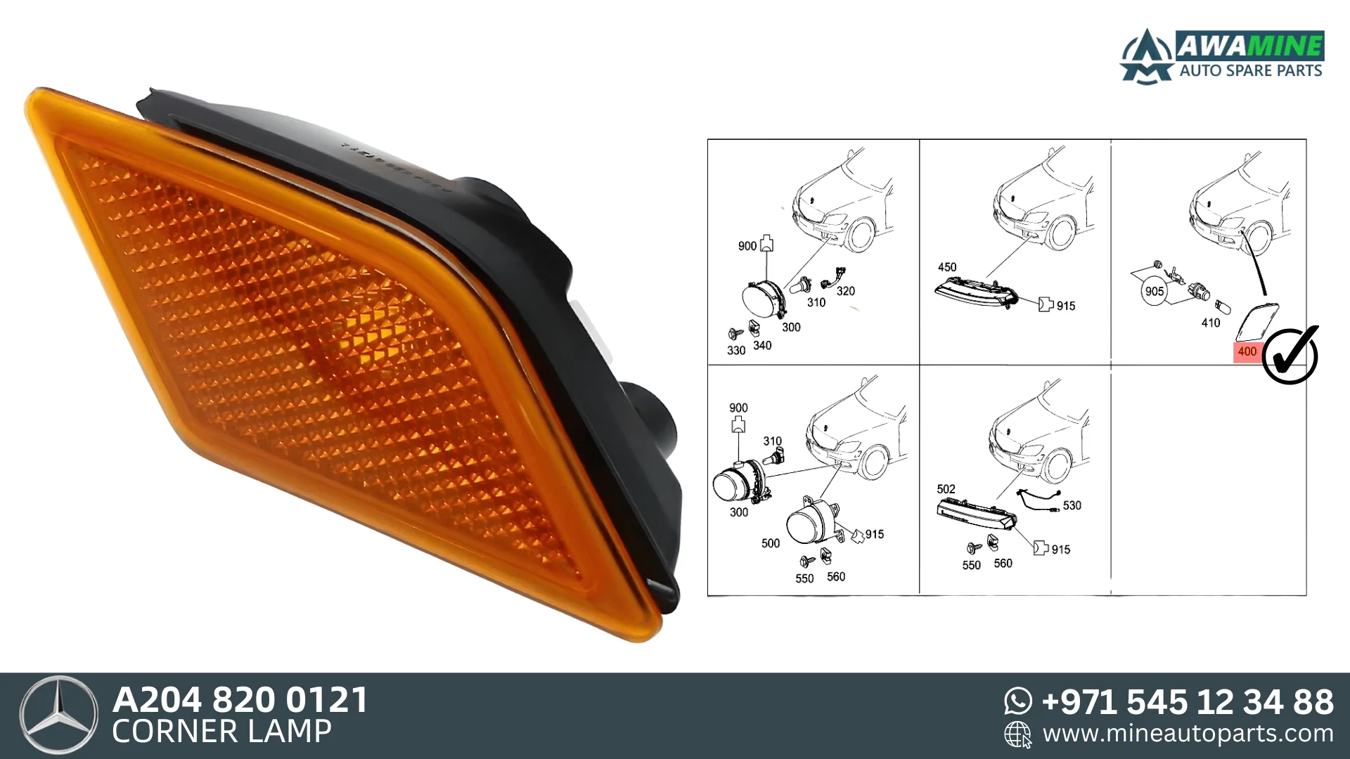 Mercedes Benz c-class FARO ANGOLARE 2048200121