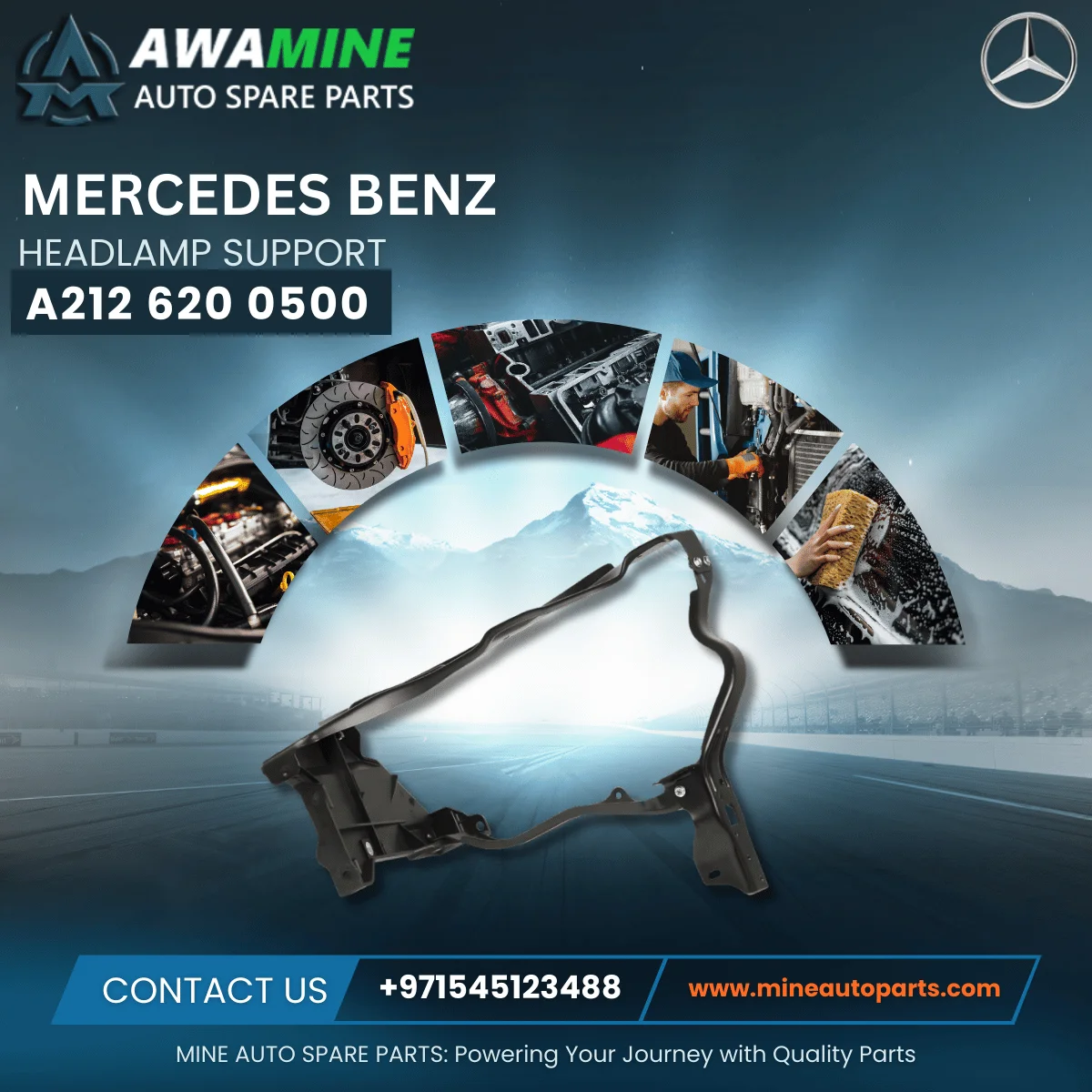 MERCEDES BENZ HEADLAMP SUPPORT 2126200500