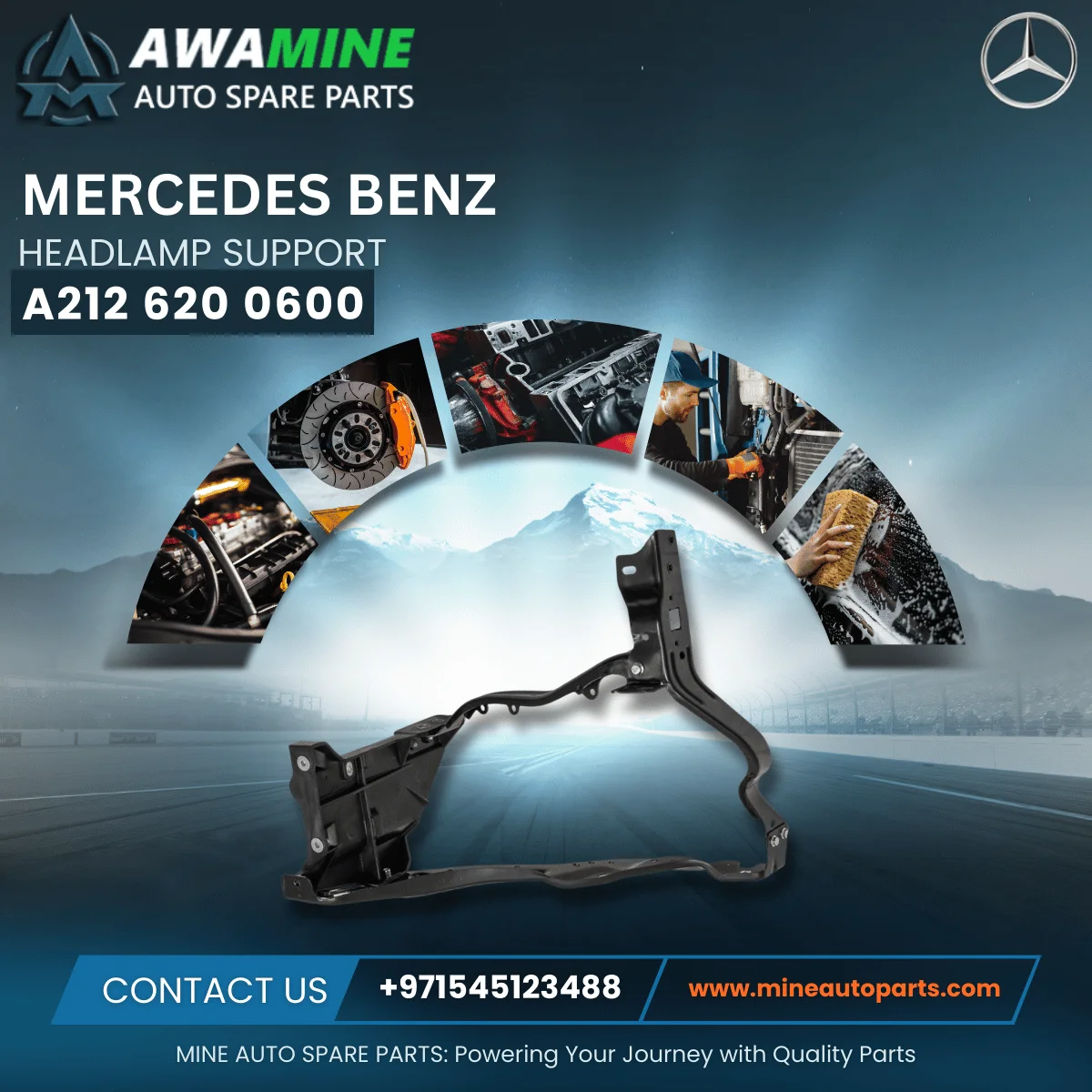 MERCEDES BENZ HEADLAMP SUPPORT 2126200600