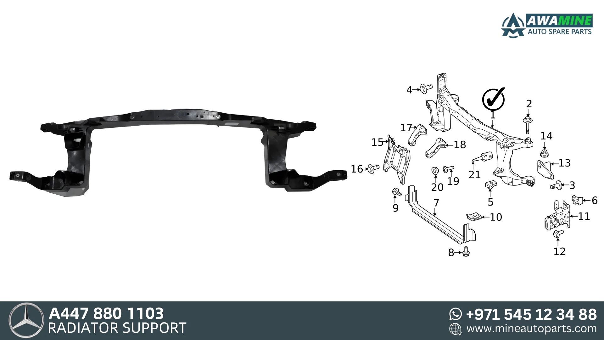Mercedes Benz V Class SUPPORTO RADIATORE 4478801103
