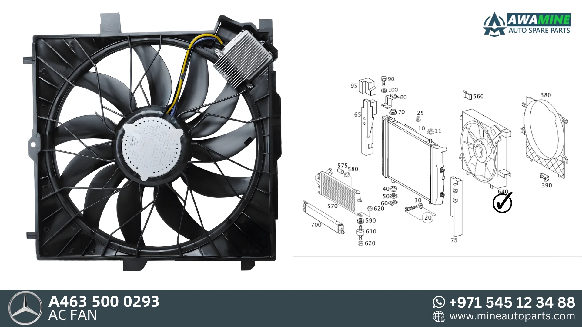 MERCEDES BENZ G CLASS AC FAN 4635000293