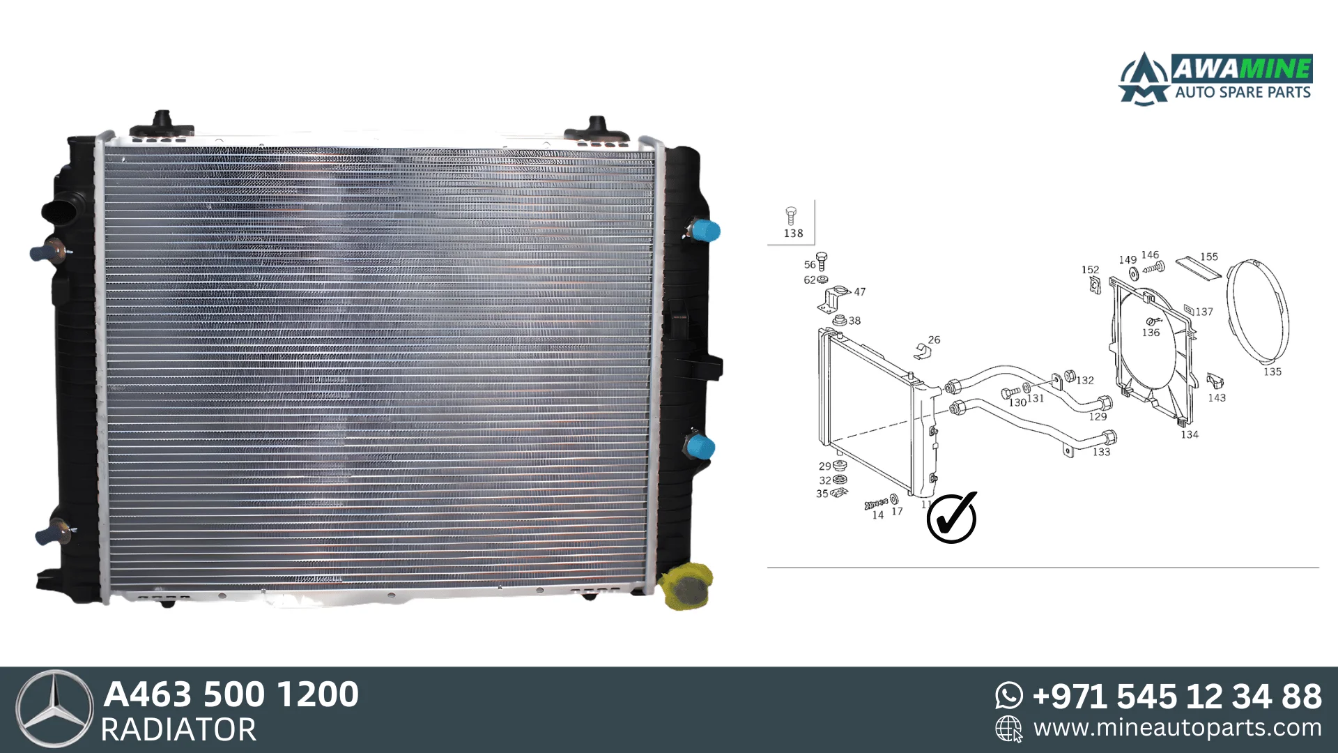 MERCEDES BENZ G CLASS RADIATOR 4635001200