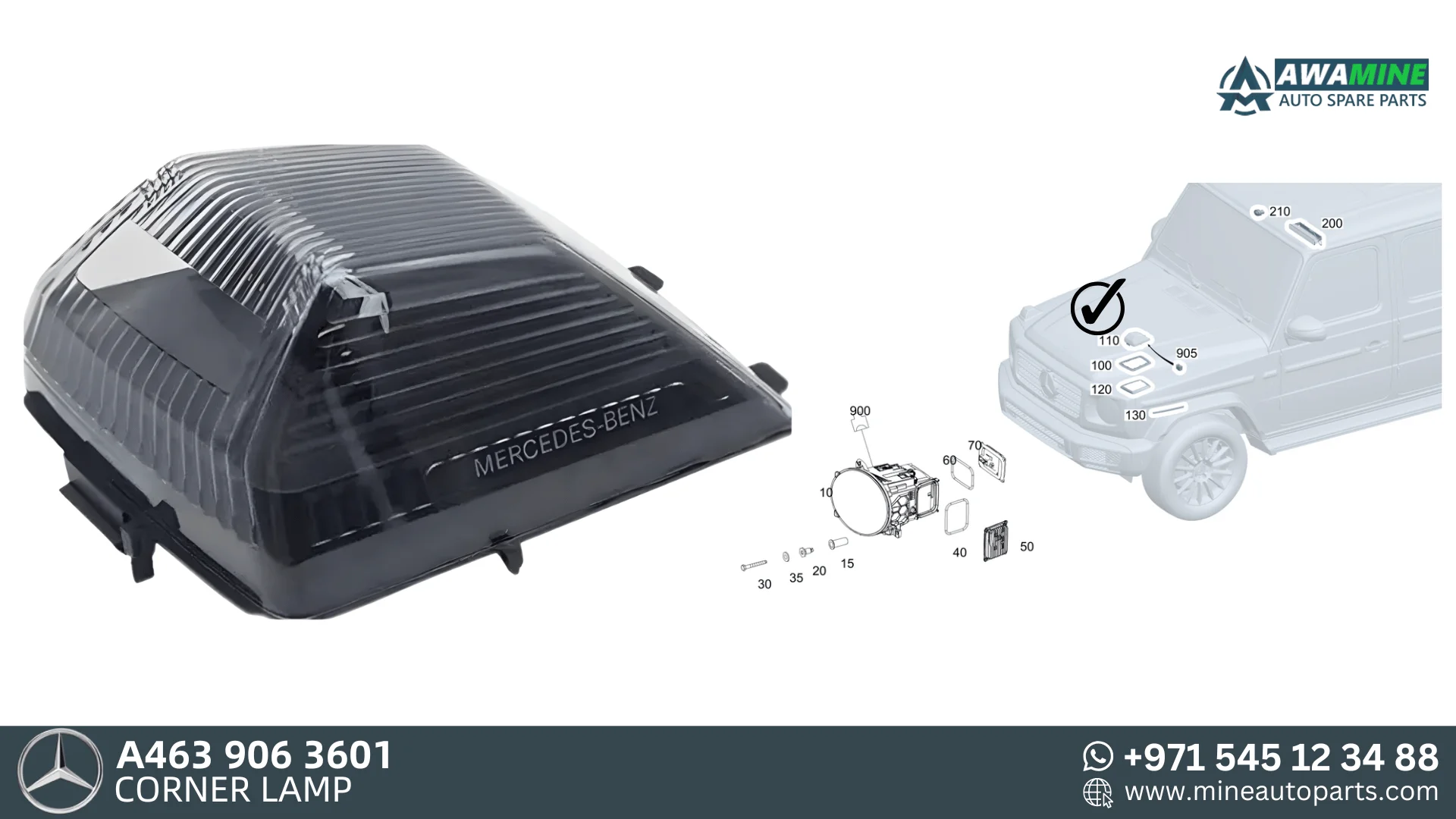 MERCEDES BENZ G CLASS CORNER LAMP 4639063601